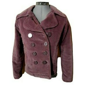 OLD NAVY Quilted Velveteen Bomber Jacket XS Purple